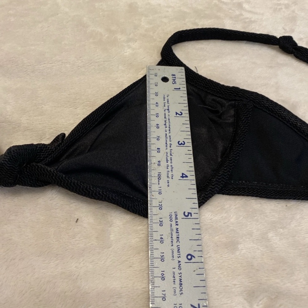 Elegant Black Tie-Front Bikini Top - Picture 14 of 15